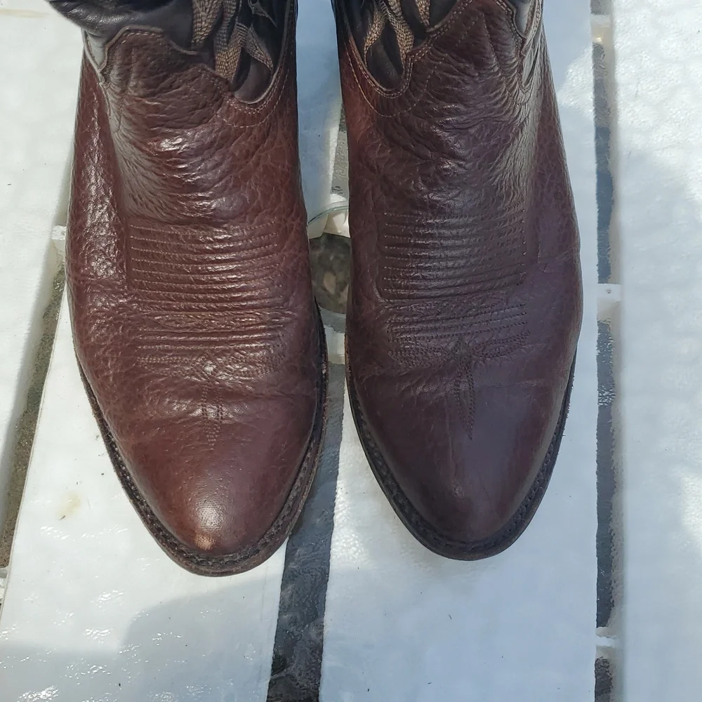 Tony Lama Vintage Gold Label Shark Skin Boots Men's Size 8.5 D. GUC Style# 8809